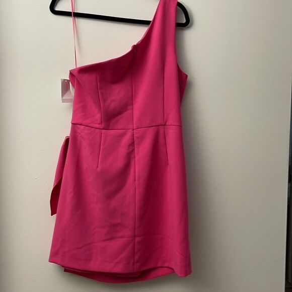 French Connection Whisper One Shoulder Sarong Tie Dress Size 12 - Picture 8 of 9